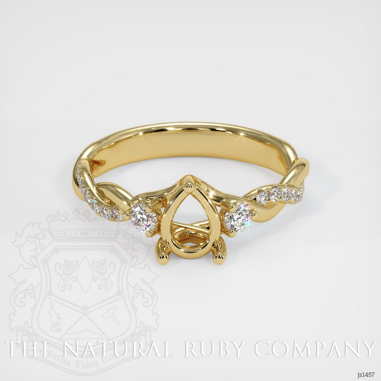 14K Yellow Gold Pave Ring Setting