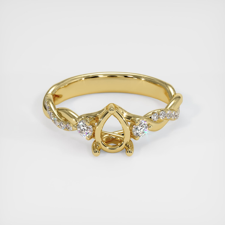 18K Yellow Gold Pave Ring Setting