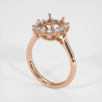 18K Rose Gold Antique Style Ring Setting Video