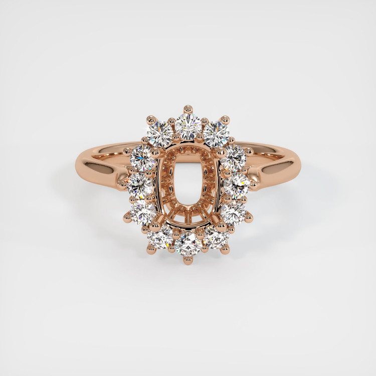 18K Rose Gold Antique Style Ring Setting