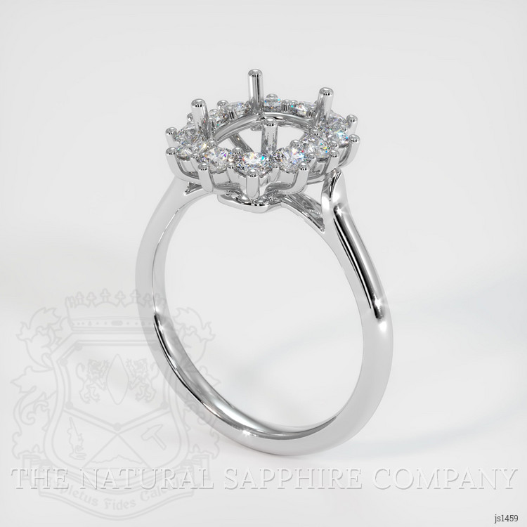 14K White Gold Antique Style Ring Setting