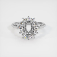 14K White Gold Antique Style Ring Setting Image