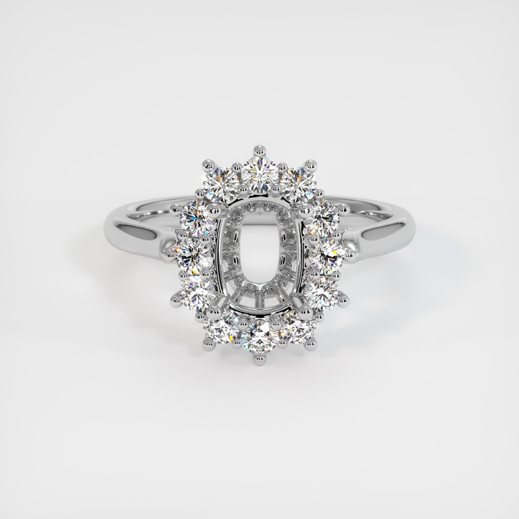 14K White Gold Antique Style Ring Setting