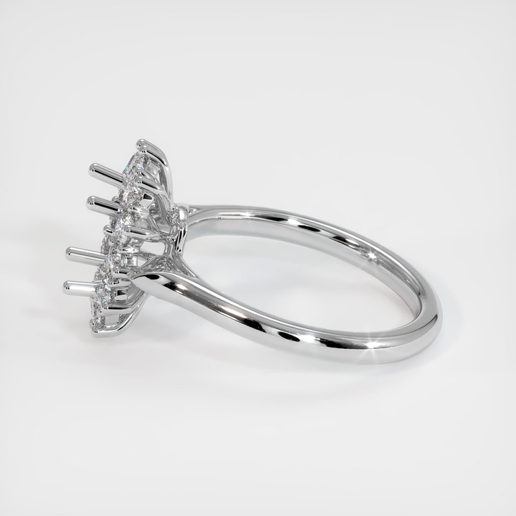 14K White Gold Antique Style Ring Setting