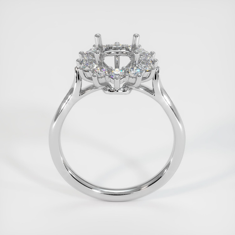 14K White Gold Antique Style Ring Setting