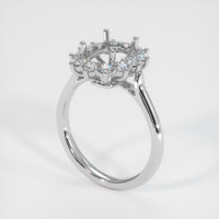 18K White Gold Antique Style Ring Setting Video