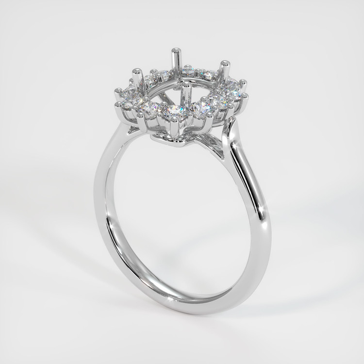 18K White Gold Antique Style Ring Setting