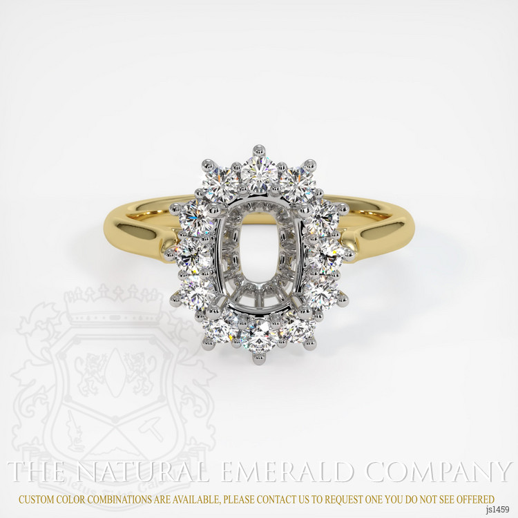 18K White & Yellow Antique Style Ring Setting