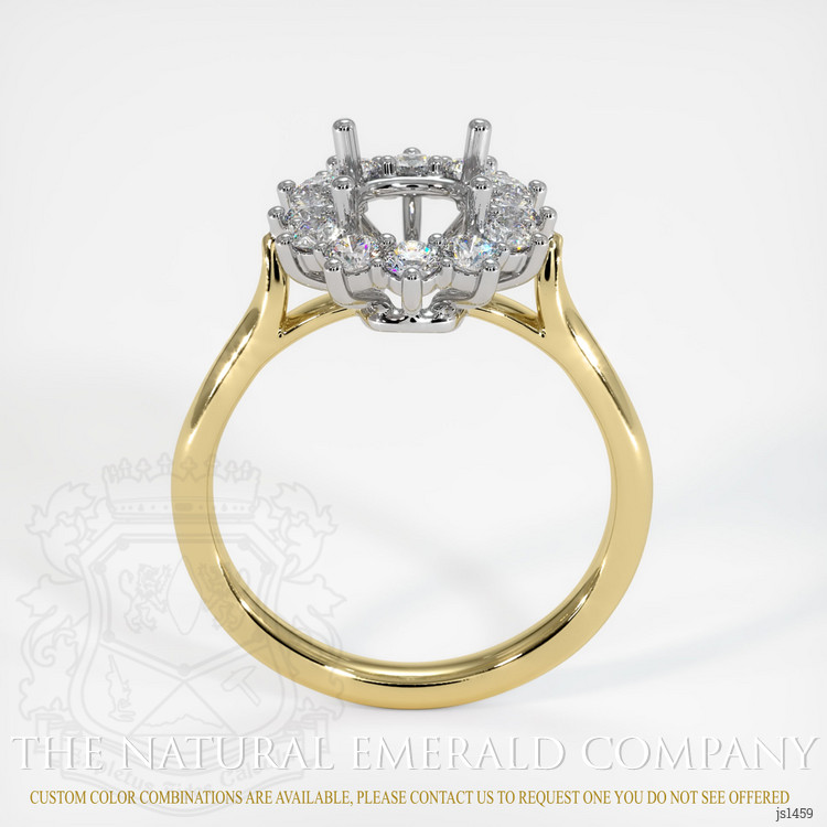 18K White & Yellow Antique Style Ring Setting