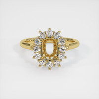 18K Yellow Gold Antique Style Ring Setting Image