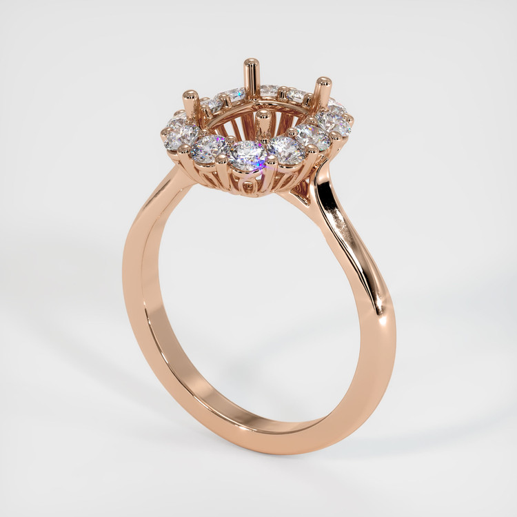 18K Rose Gold Antique Style Ring Setting