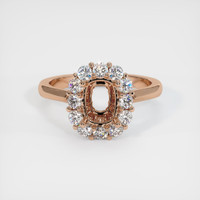 18K Rose Gold Antique Style Ring Setting Image