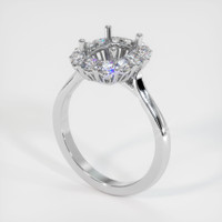 10K White Gold Antique Style Ring Setting Video