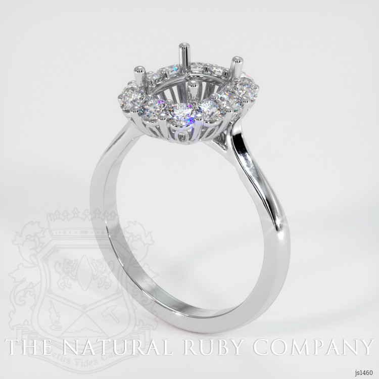 14K White Gold Antique Style Ring Setting