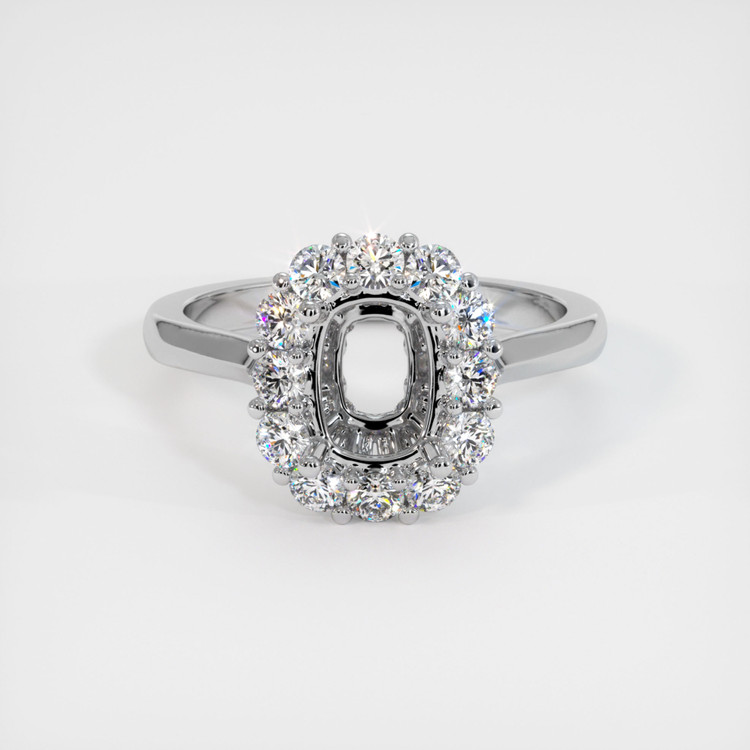 14K White Gold Antique Style Ring Setting