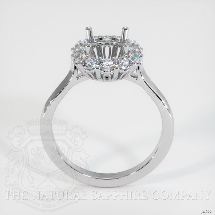 14K White Gold Antique Style Ring Setting