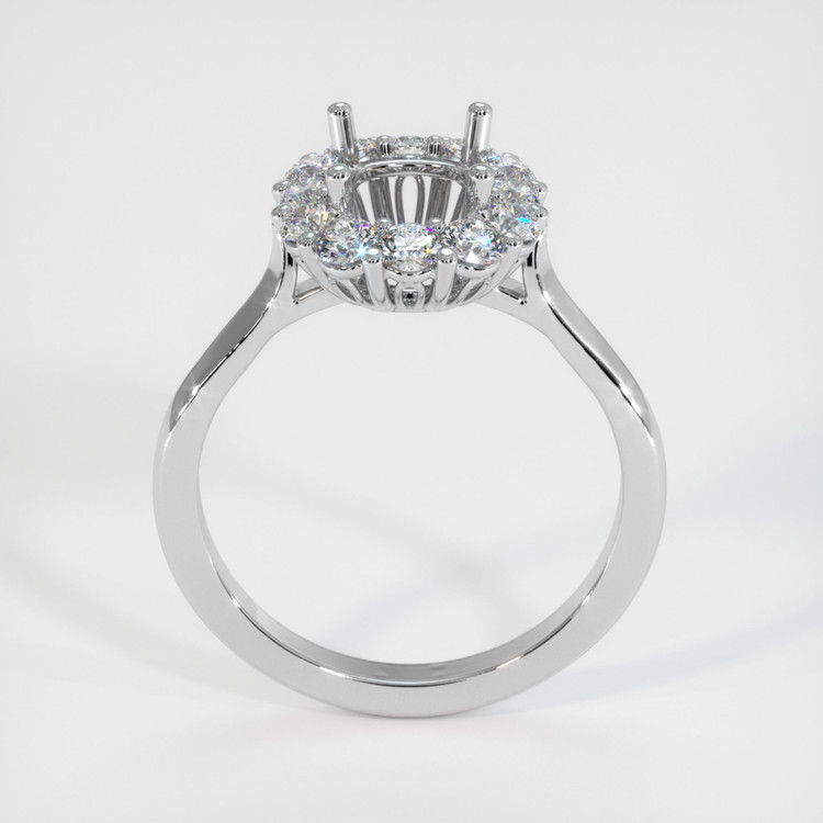 14K White Gold Antique Style Ring Setting