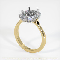 14K White & Yellow Antique Style Ring Setting Video
