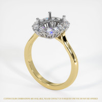 18K White & Yellow Antique Style Ring Setting Video