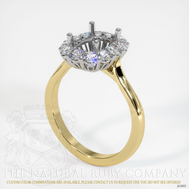 18K White & Yellow Antique Style Ring Setting