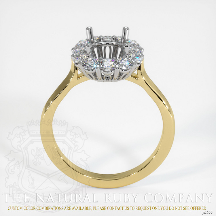 18K White & Yellow Antique Style Ring Setting