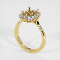 Antique Style Ruby Ring 1.08 Ct., 18K Yellow Gold Combination Setting
