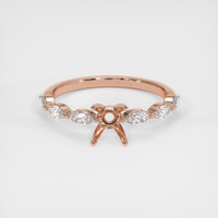 14K Rose Gold Accent Stones Ring Setting Image