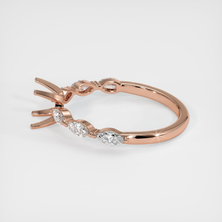 14K Rose Gold Accent Stones Ring Setting
