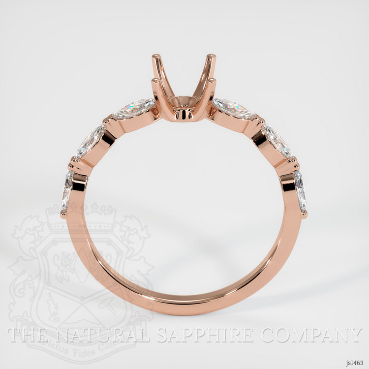 14K Rose Gold Accent Stones Ring Setting