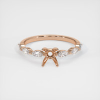 18K Rose Gold Accent Stones Ring Setting Image