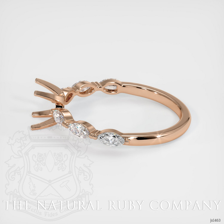 18K Rose Gold Accent Stones Ring Setting