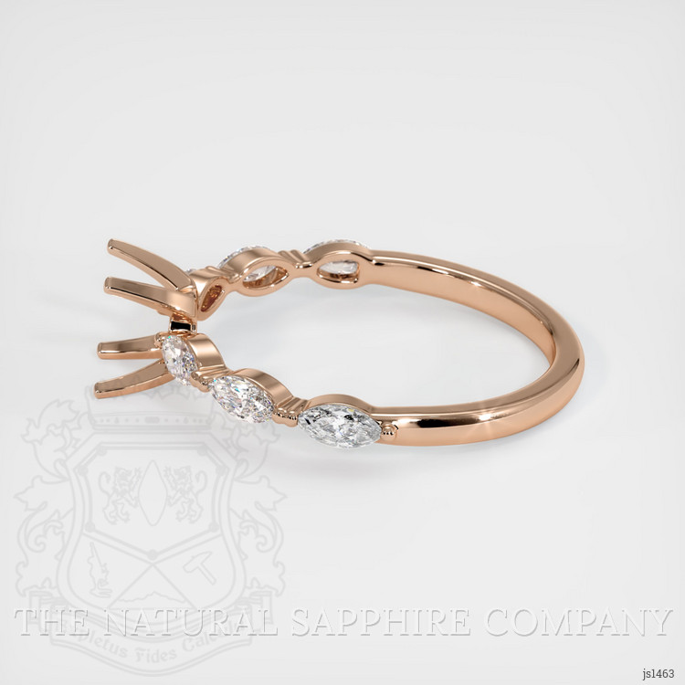 18K Rose Gold Accent Stones Ring Setting