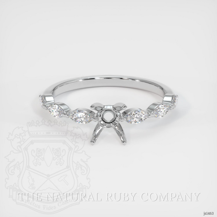 10K White Gold Accent Stones Ring Setting