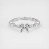 14K White Gold Accent Stones Ring Setting Image