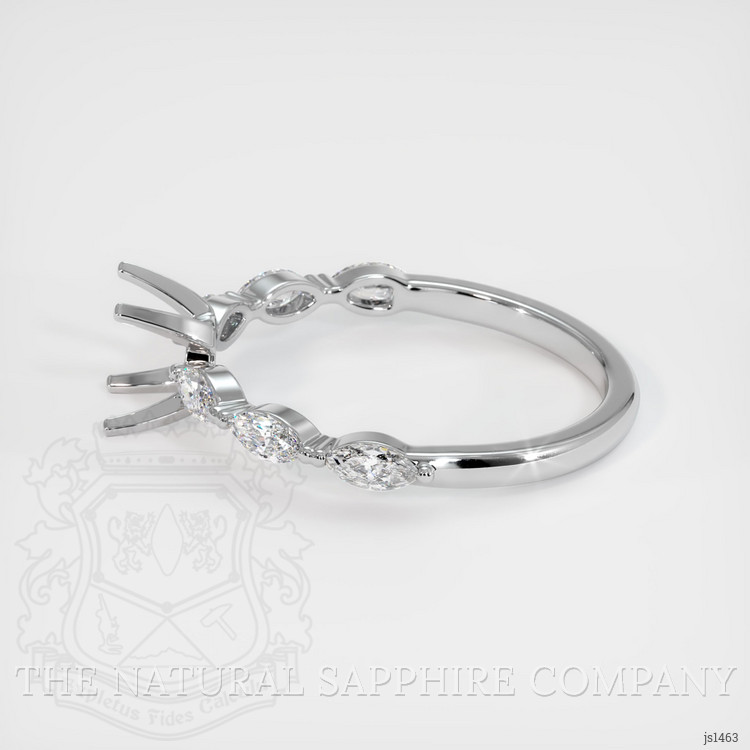 14K White Gold Accent Stones Ring Setting