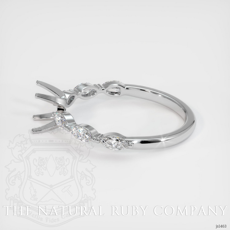 14K White Gold Accent Stones Ring Setting