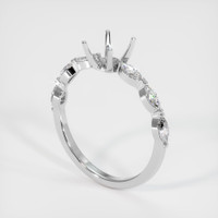18K White Gold Accent Stones Ring Setting Video