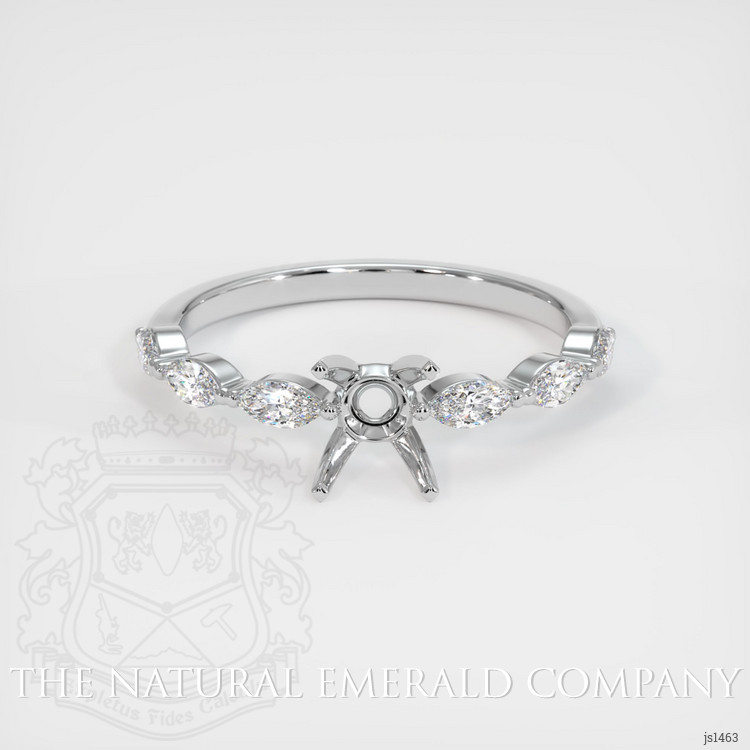 18K White Gold Accent Stones Ring Setting