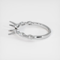 18K White Gold Accent Stones Ring Setting Image