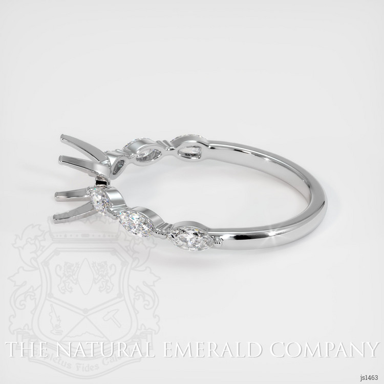 18K White Gold Accent Stones Ring Setting