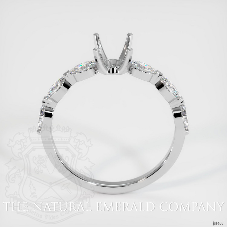 18K White Gold Accent Stones Ring Setting