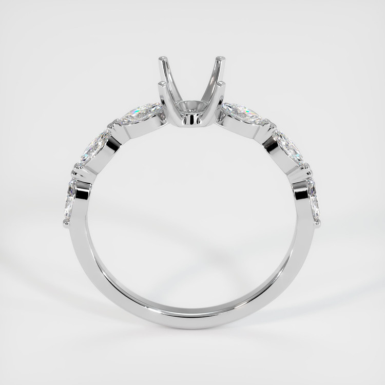18K White Gold Accent Stones Ring Setting