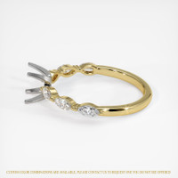 14K White & Yellow Accent Stones Ring Setting Image