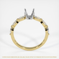 14K White & Yellow Accent Stones Ring Setting Image