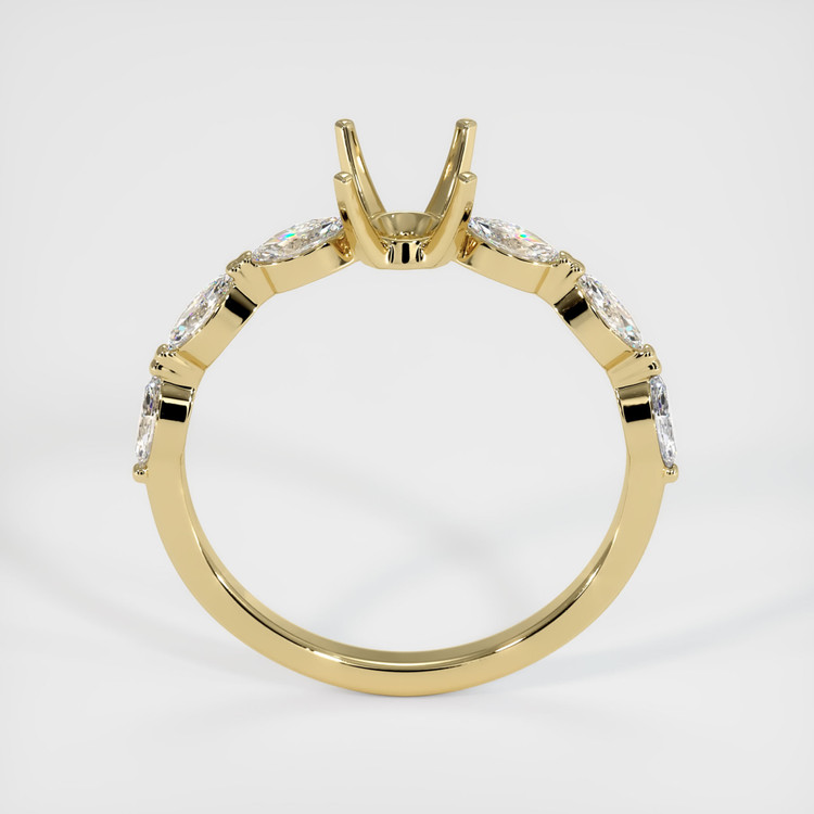 10K Yellow Gold Accent Stones Ring Setting