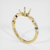 14K Yellow Gold Accent Stones Ring Setting Video