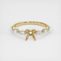 14K Yellow Gold Accent Stones Ring Setting Image