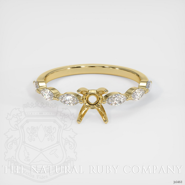 14K Yellow Gold Accent Stones Ring Setting