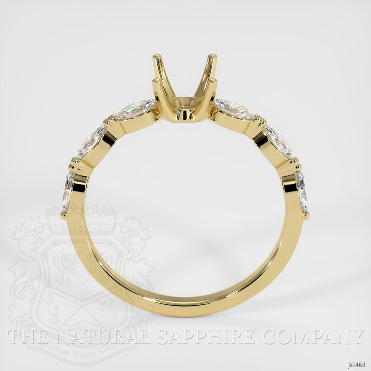14K Yellow Gold Accent Stones Ring Setting
