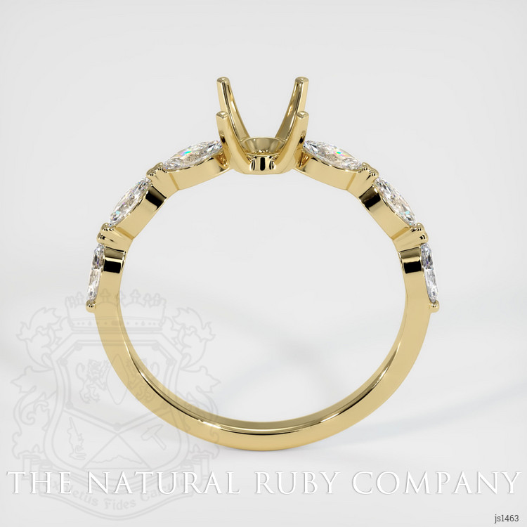14K Yellow Gold Accent Stones Ring Setting